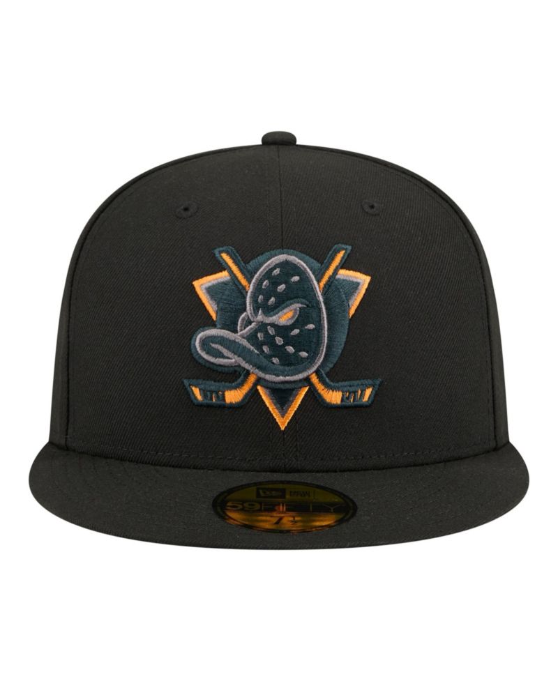 Men's Black Anaheim Ducks Color Pop 59FIFTY Fitted Hat