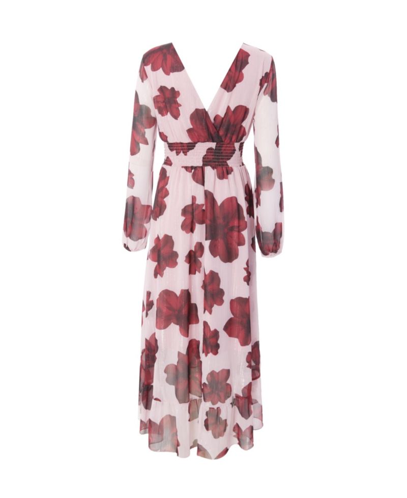 Women's Chiffon Wrap Midi Dress