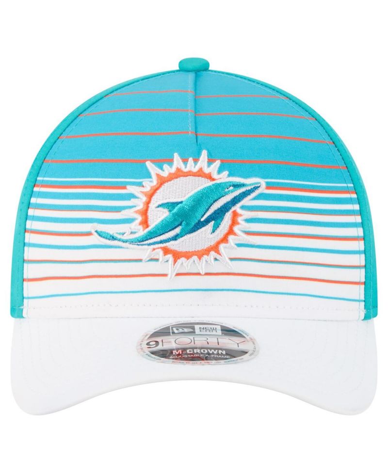 Men's White/Aqua Miami Dolphins Adventure Gradient 9FORTY M-Crown A-Frame Adjustable Hat