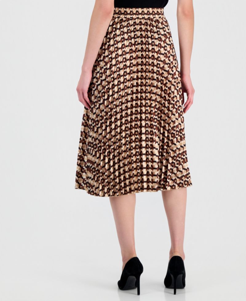 Women's Pleated A-Line Midi Skirt