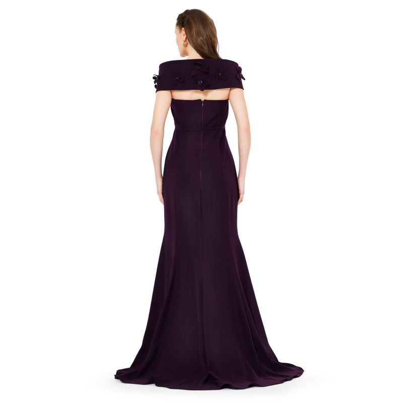 Women's Off-The-Shoulder Mermaid Gown In Crepe