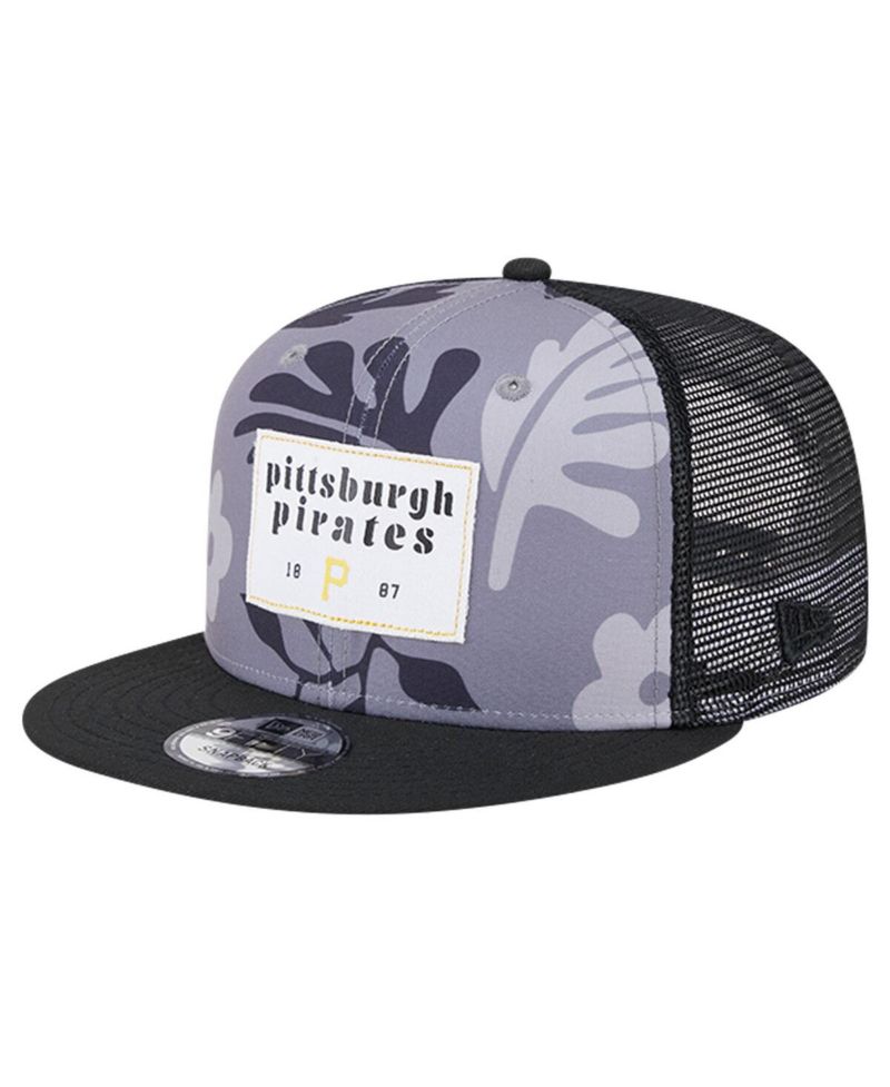 Men's Black Pittsburgh Pirates Bikini Bottom Trucker 9FIFTY Snapback Hat