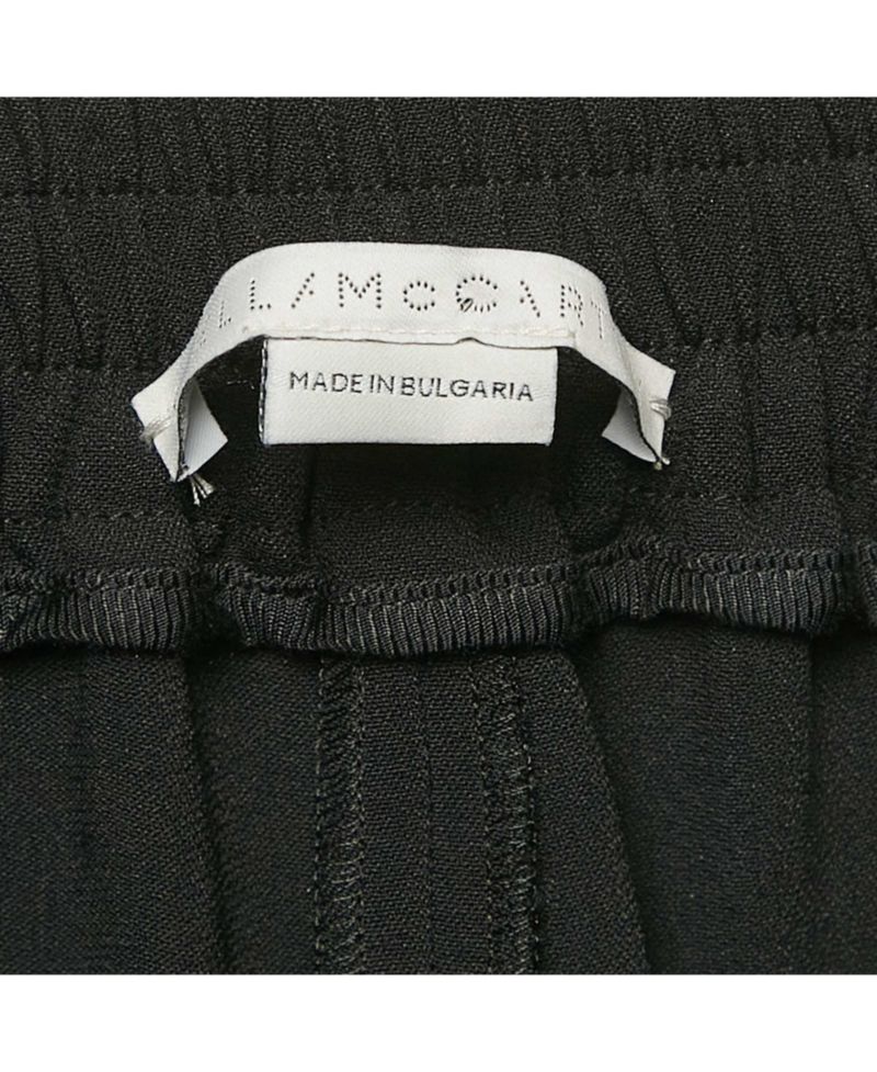 Women's Black Crepe Lace Trimmed Trousers