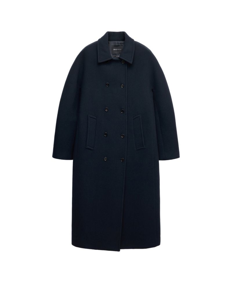 Women's Selection Double-Breasted Wool-Blend Coat