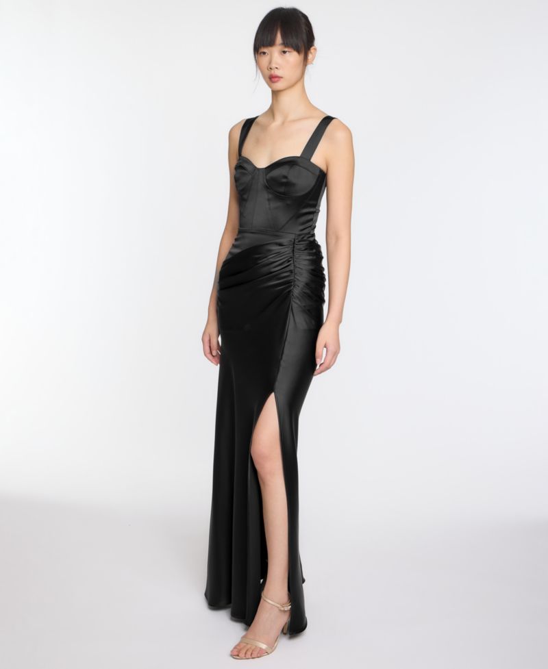 Women's Strappy Bustier Corset Detail Gown