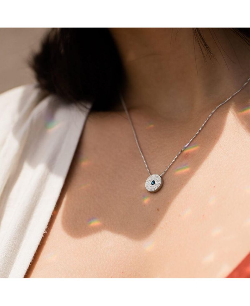 Evil Eye Crystal Charm Necklace