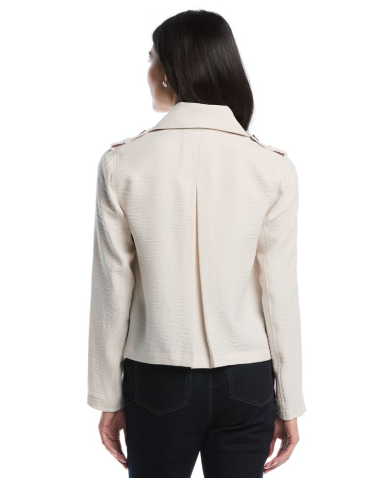 Petite Long Sleeve Trench Jacket
