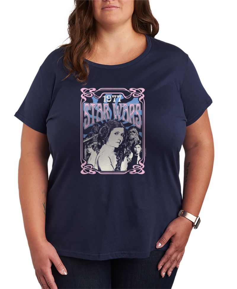 Plus Size Star Wars 70s Princess Leia Graphic T-Shirt