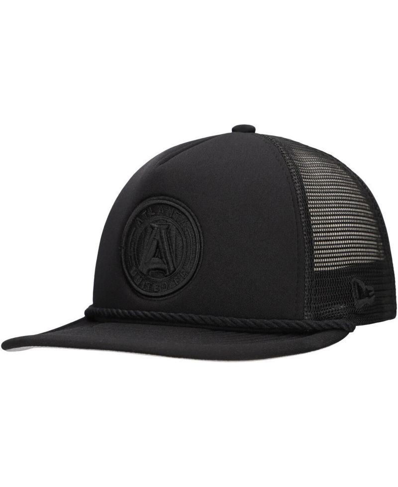 Men's Black Atlanta United FC Active Tone Golfer Snapback Hat