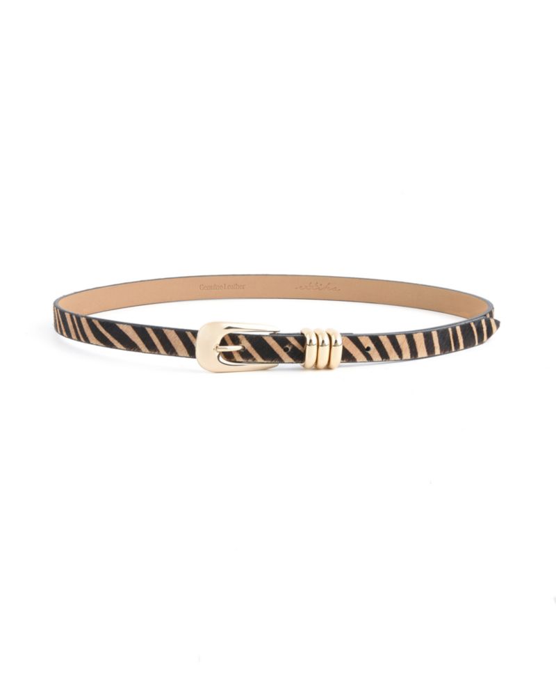 Tiger Print Skinny Belt