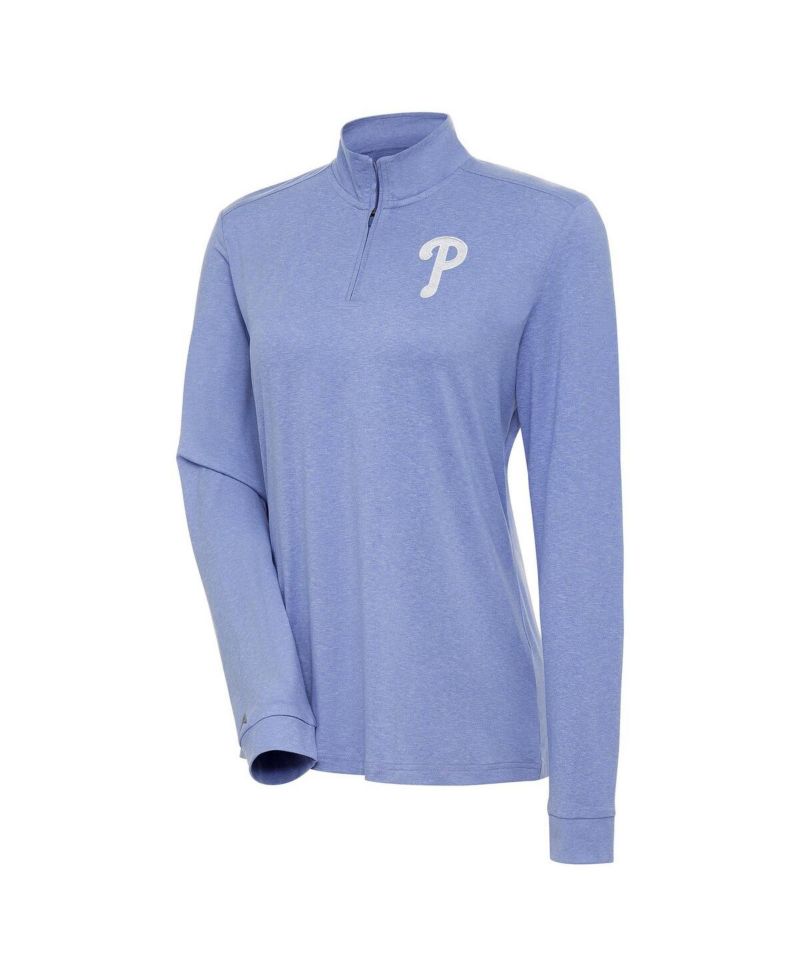 Women's Lavender Philadelphia Phillies Mentor Quarter-Zip Pullover Top
