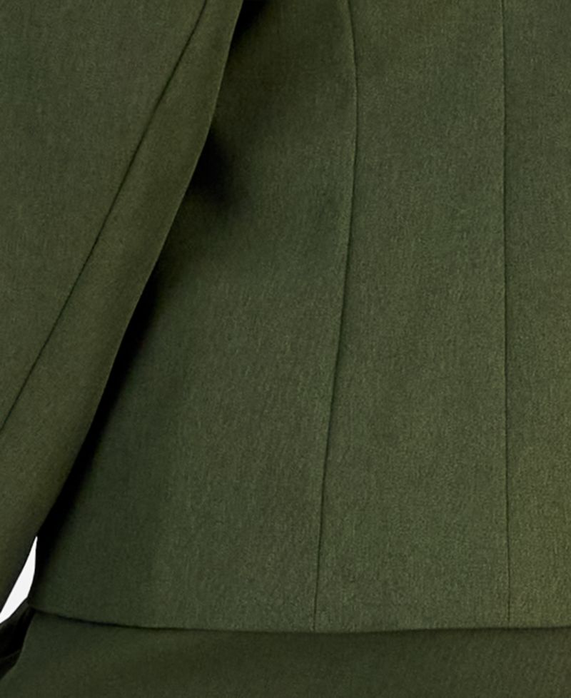 Plus Size Two-Button Shawl Collar Blazer & Pant Suit