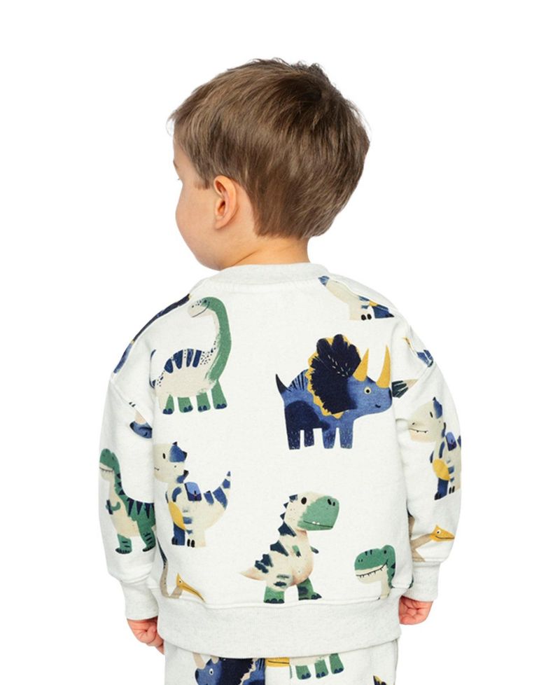 Little Boys (6-8) Fleece Sweatshirt Dinosaur Print