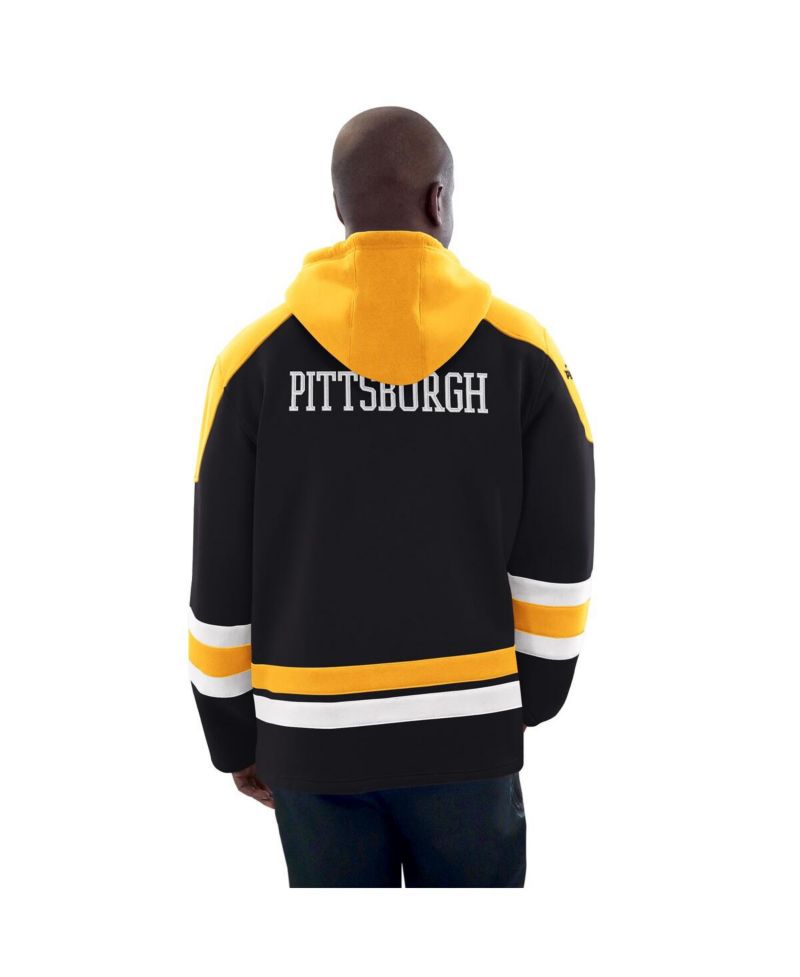 Men's Black/Gold Pittsburgh Penguins Hockey Pullover Hoodie
