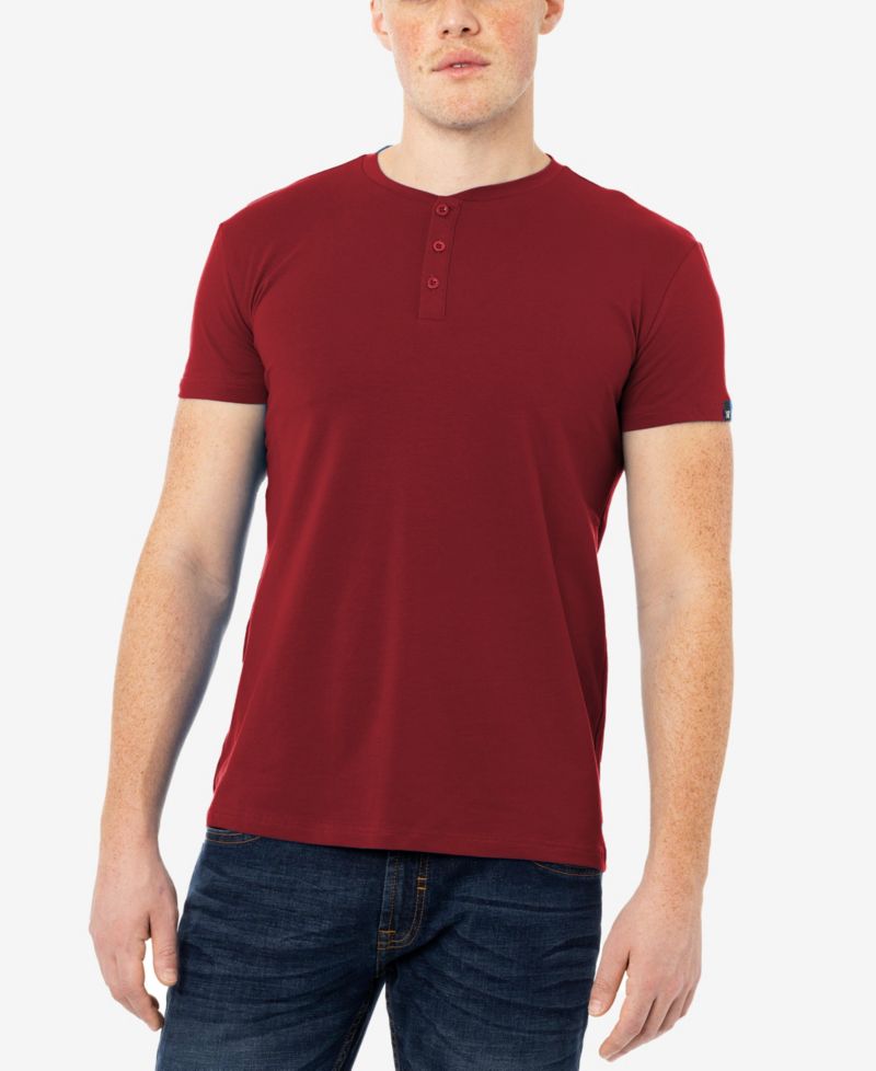 Big & Tall Basic Henley Neck Short Sleeve T-Shirt