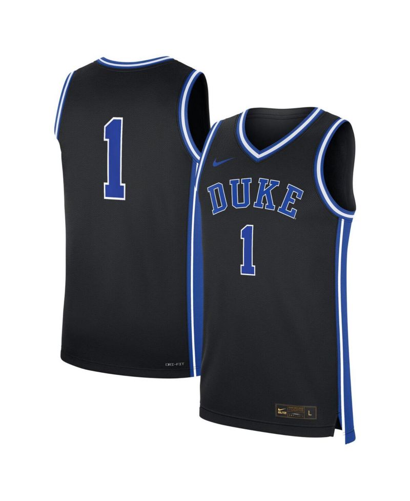 Men's 1 Black Duke Blue Devils Alternate Replica Jersey