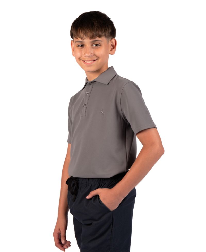 Big Boys Micro Grid ( 8 to 18 -20 )Textured Performance Polo