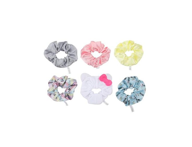 and Friends Printed Fabric Hair Scrunchies (6-Piece Set)