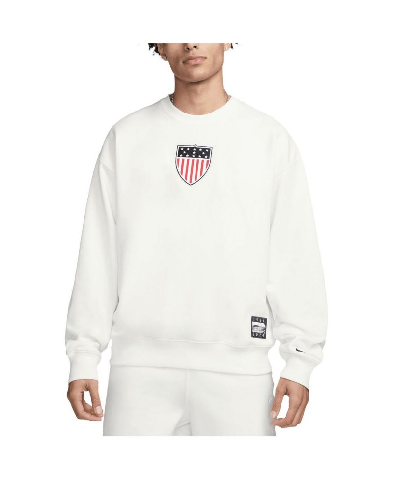 Men's White Team USA Solo Swoosh 1924 Pack Pullover Sweatshirt