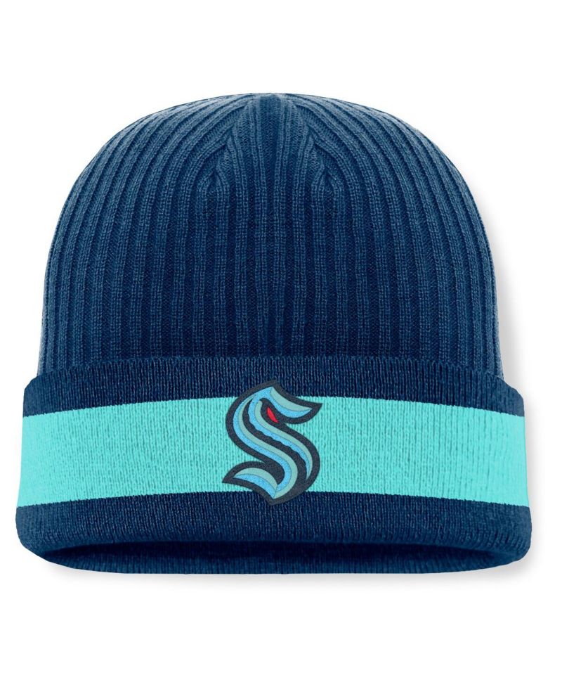 Men's Deep Sea Blue Seattle Kraken Blueliner Cuffed Knit Hat