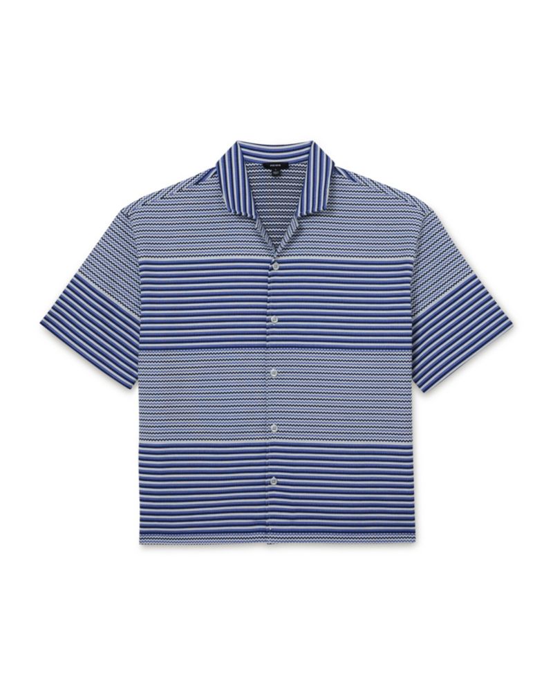 Men's Solstice Stripe Placement Cuban Shirt