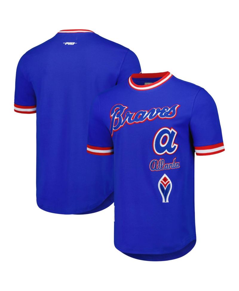 Men's Royal Atlanta Braves Cooperstown Collection Retro Classic T-shirt