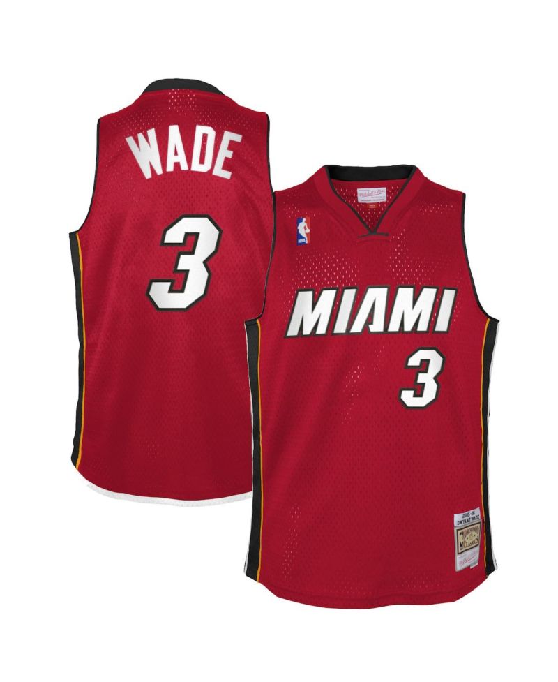 Big Boys Dwyane Wade Red Miami Heat 2005-06 Hardwood Classics Swingman Jersey