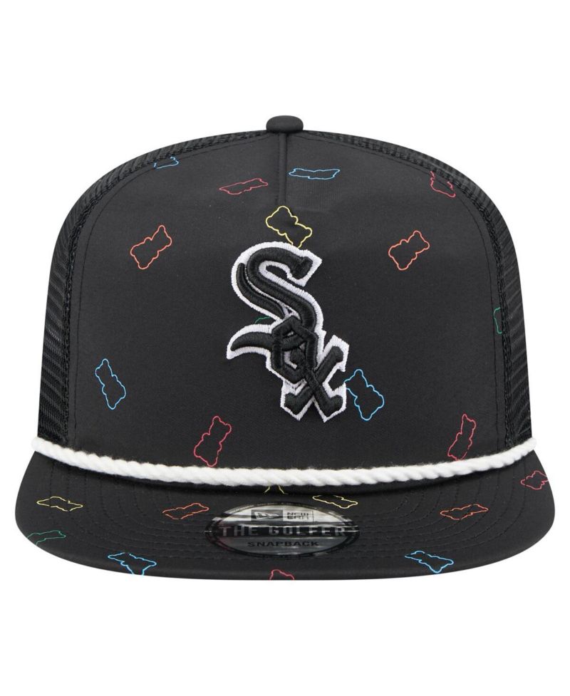 Men's Black Chicago White Sox Gummy Golfer Trucker Adjustable Hat