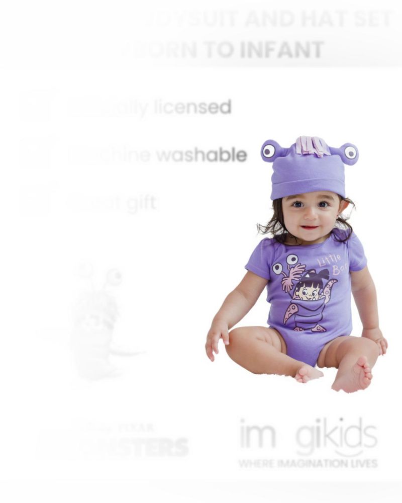 Baby (Newborn-24M) Boo Cosplay Bodysuit and Hat Set