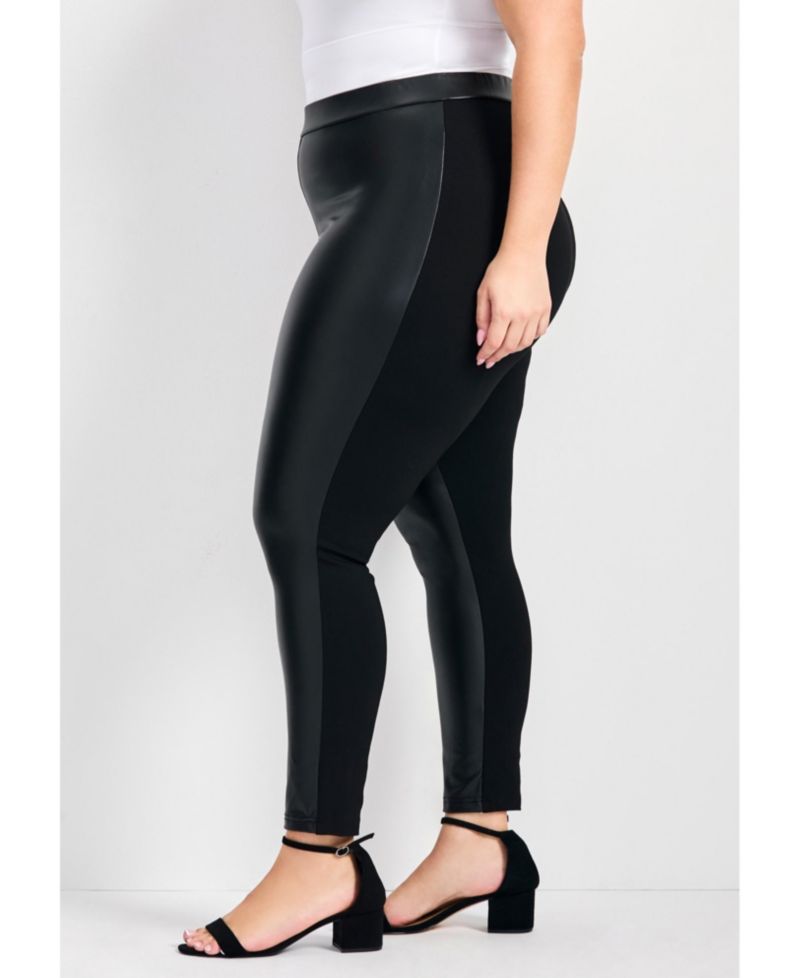 Women's Leather and Ponte Pant