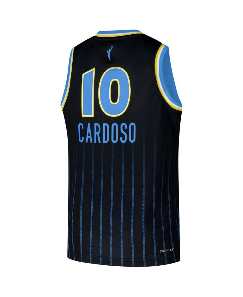 Big Boys and Girls Kamilla Cardoso Black Chicago Sky 2024 WNBA Draft Explorer Edition Victory Player Jersey