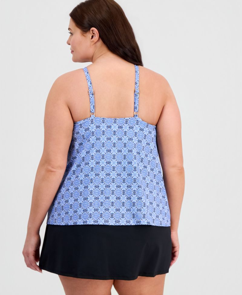 Plus Size Cali Tankini Top, Macy's Exclusive and Skirt