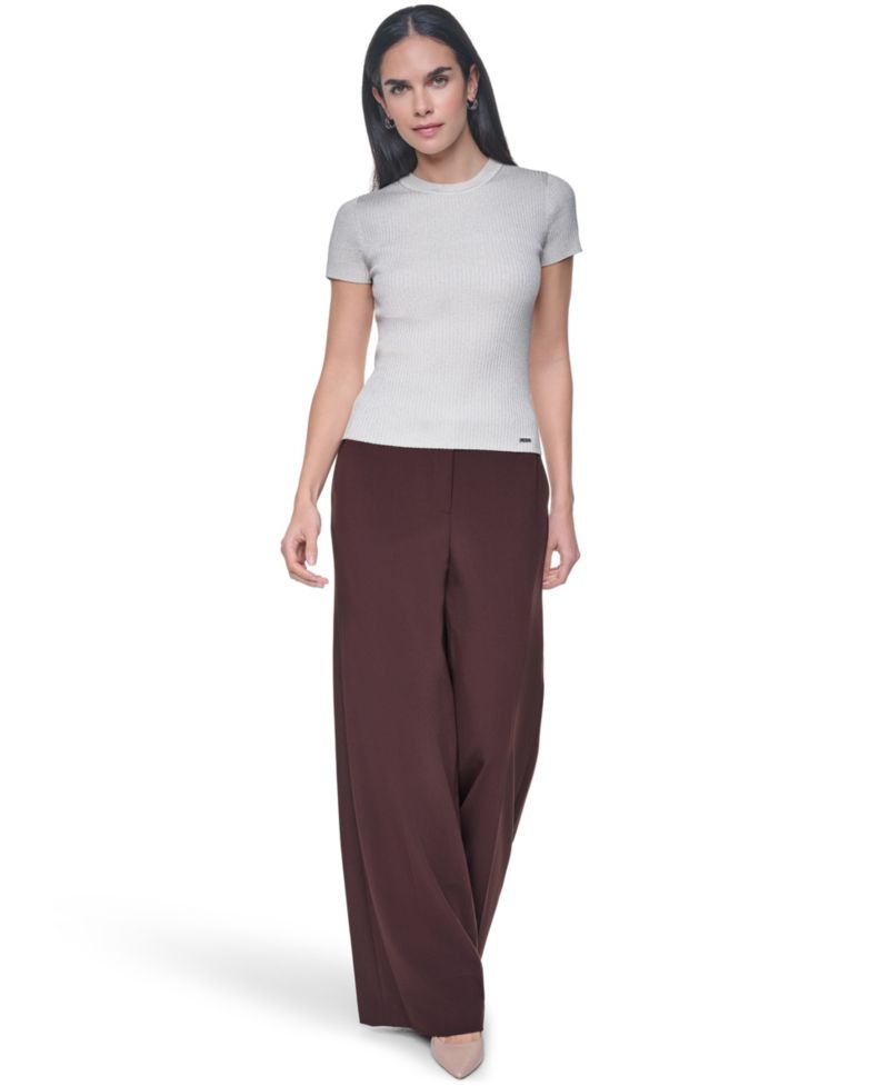 Women's Crewneck Short-Sleeve Sweater