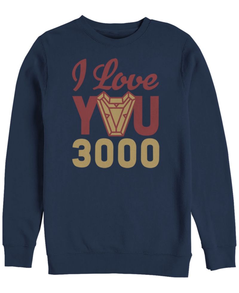 Marvel Men's Avengers Endgame I Love You 300 Arc Reactor, Crewneck Fleece