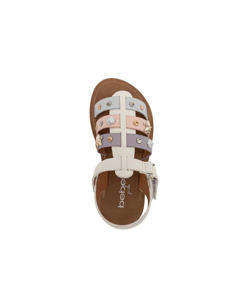 Big Girls Girl's Fashion Sandals – Dressy Shoes with Decorative Metal Charms