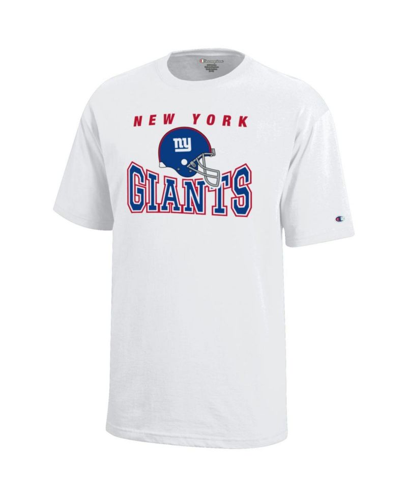 Big Boys and Girls White New York Giants Graphic T-Shirt