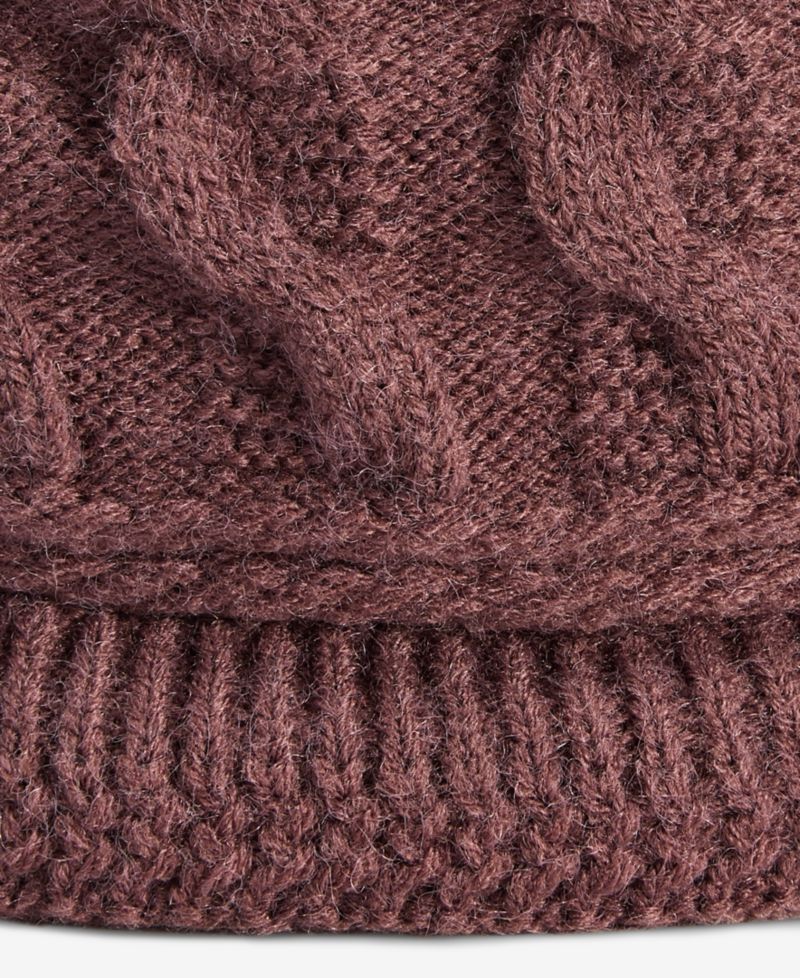 Women's Cable-Knit Newsboy Cap