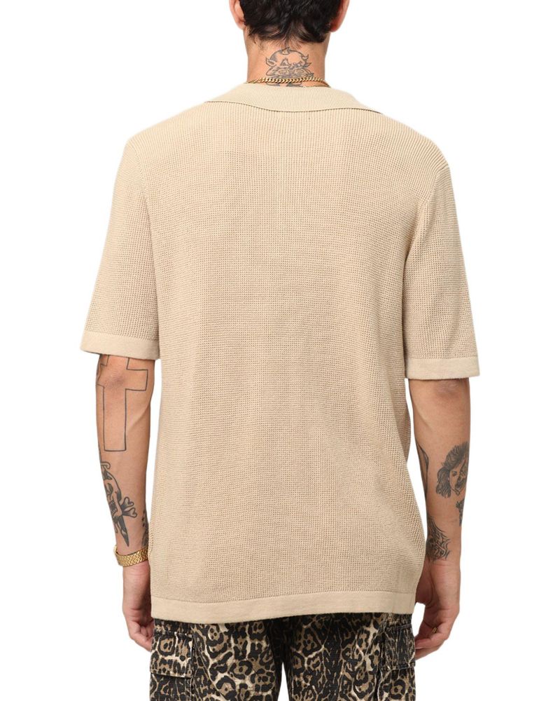 Men's Zyair Knit Rib Button Up Shirt