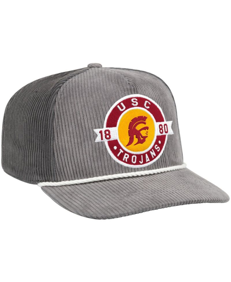 Men's Gray USC Trojans Where's My Hat Podium Adjustable Trucker Hat