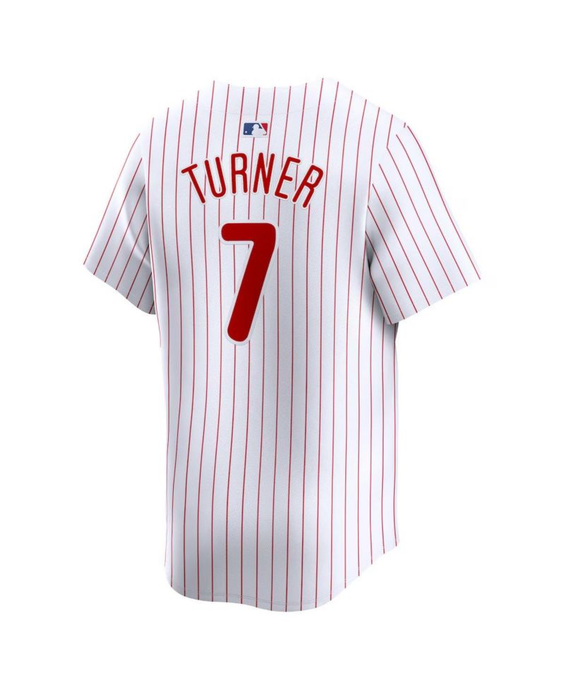 Men's Trea Turner White Philadelphia Phillies Home Limited Player Jersey