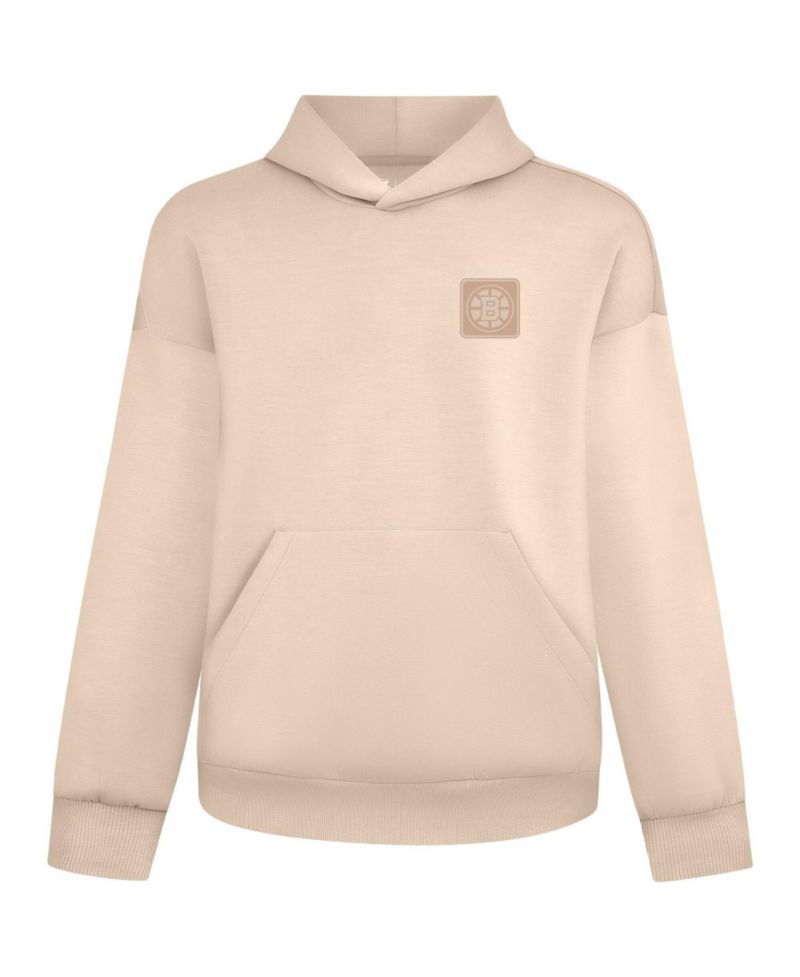 Men's and Women's Khaki Boston Bruins Tri-Blend Luxe Signature Hoodie