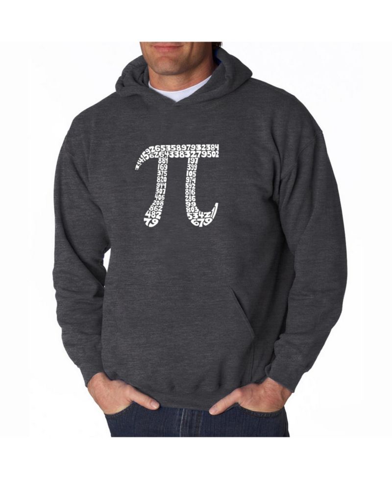 Men's Word Art Hooded Sweatshirt - 100 Digits of Pi