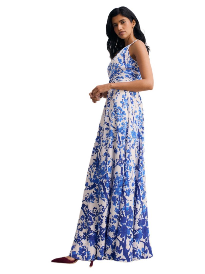 Women's Oria Floral Print Silk Maxi Dress