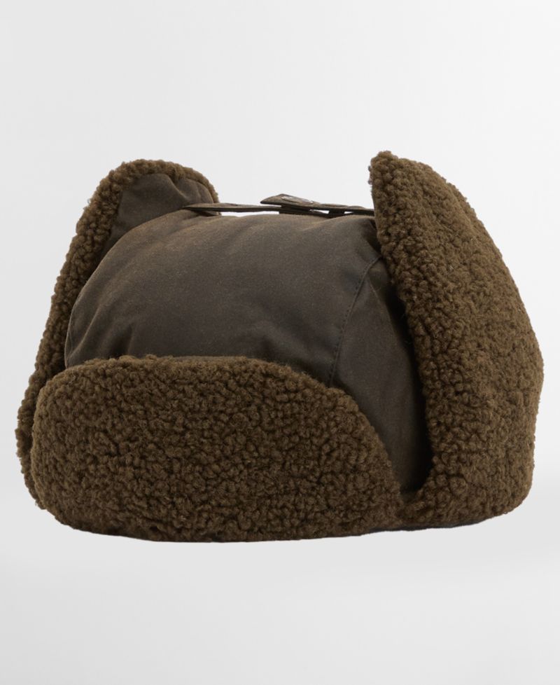 Waxed-Cotton Fleece-Lined Morar Trapper Hat