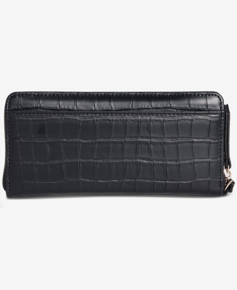 Hazell Croco-Embossed Zip Around Wallet