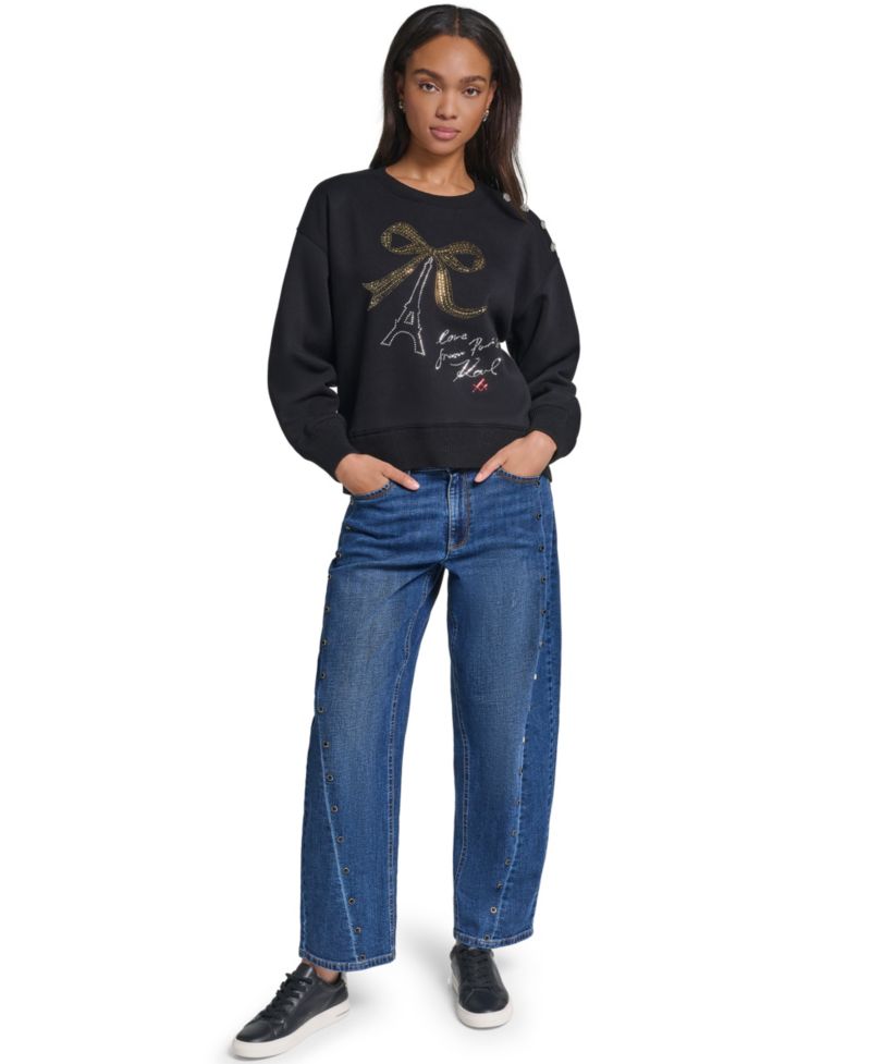 Women's Graphic Crewneck Pullover Sweatshirt