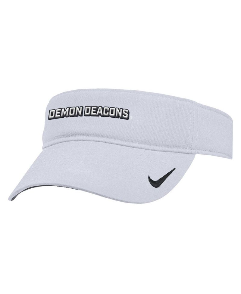 Men's White Wake Forest Demon Deacons 2025 On-Field Ace Performance Adjustable Visor Hat