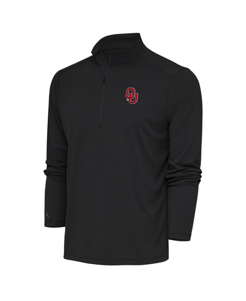 Men's Charcoal Oklahoma Sooners Tribute Quarter-Zip Top