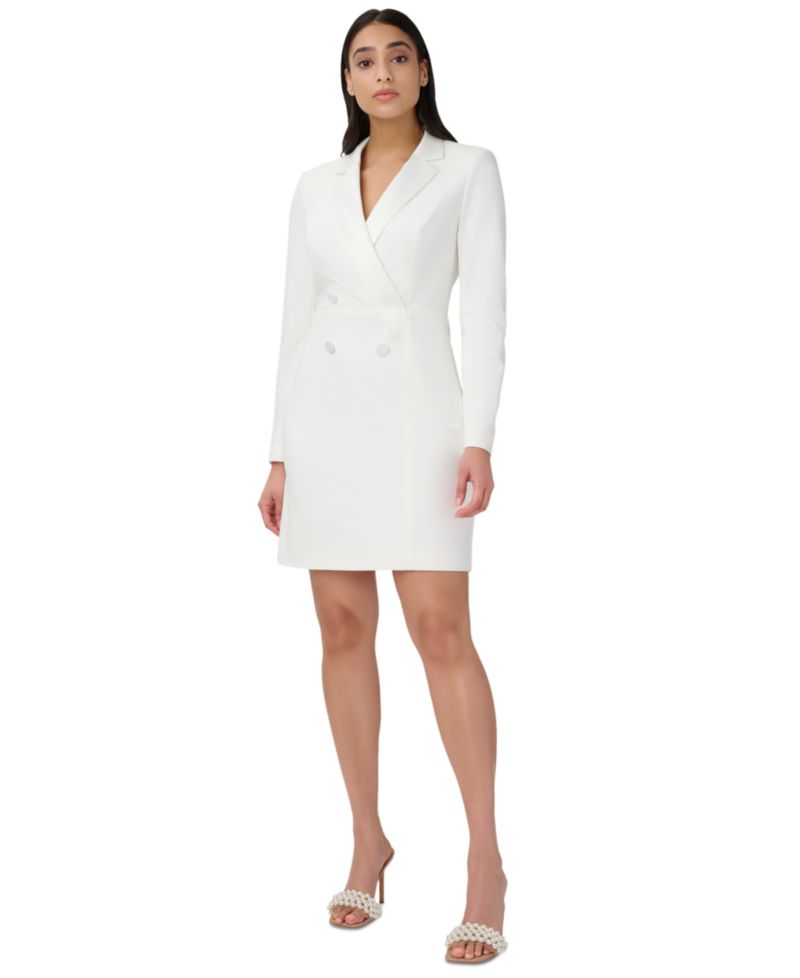 Women's Tuxedo Long-Sleeve Sheath Dress