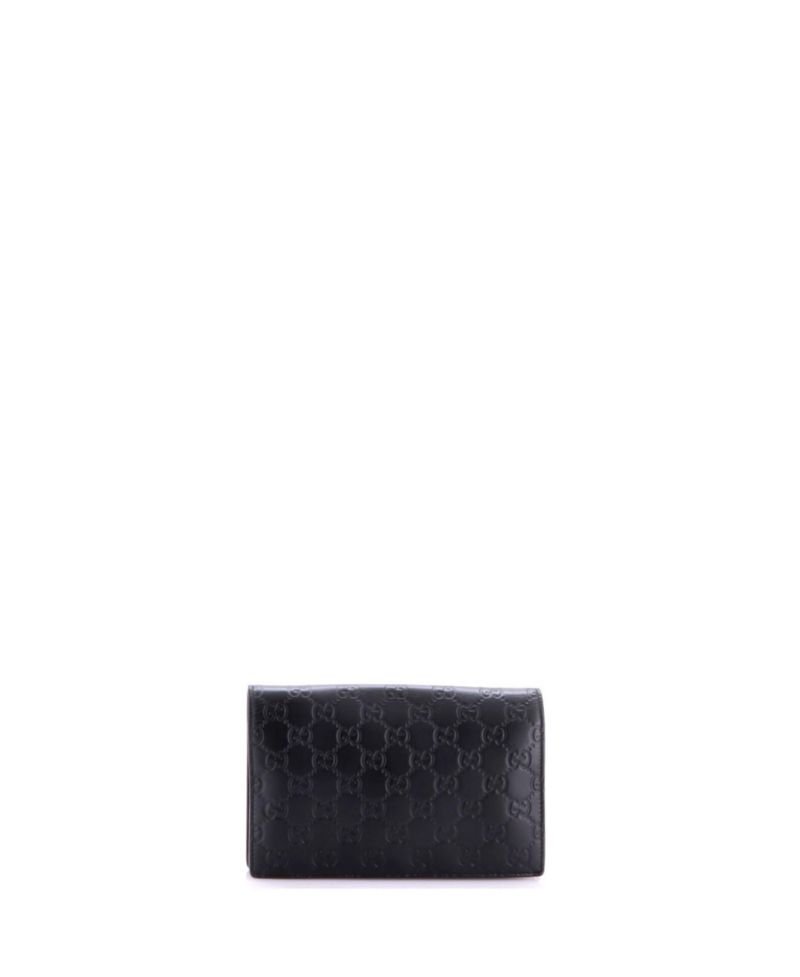 Signature Wallet on Chain Guccissima Leather Crossbody